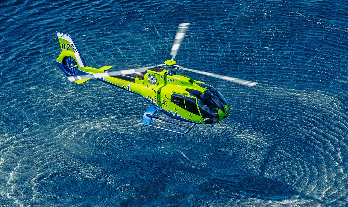 Mesmo durante o Carnaval, helicóptero da SOAer realiza 5 missões aeromédicas e transporta órgãos no RJ